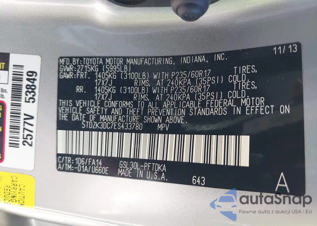 5TDZK3DC7ES433780: 42810052