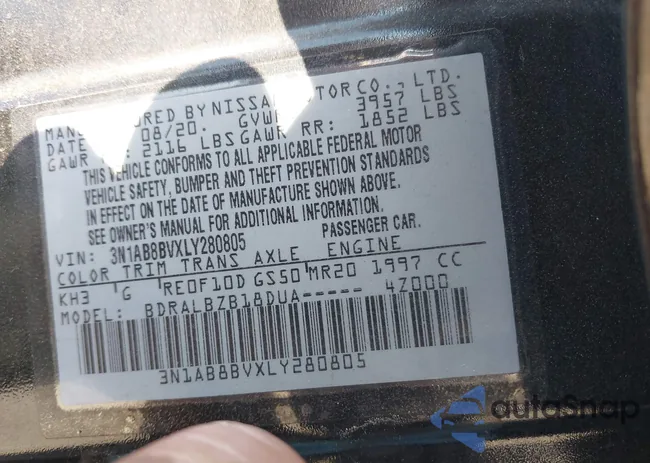 3N1AB8BVXLY280805: 42810496