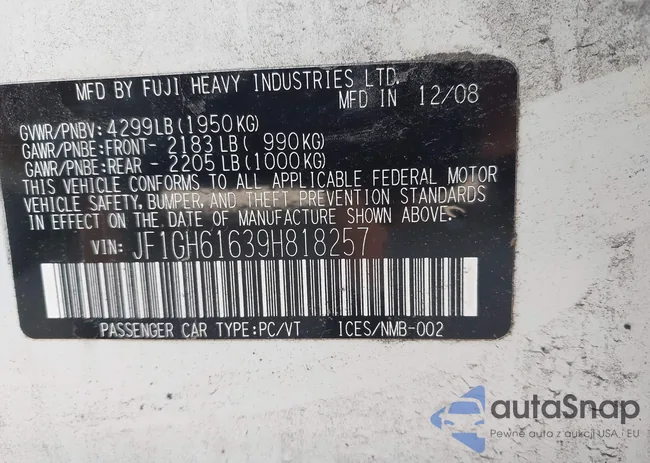 JF1GH61639H818257: 42809627