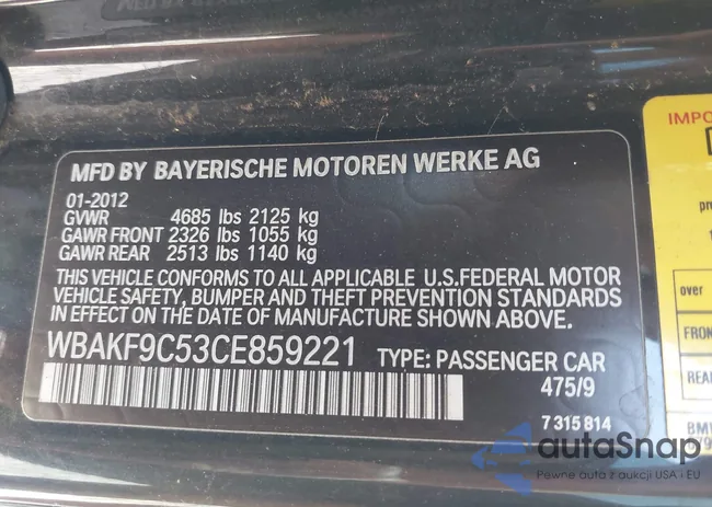 WBAKF9C53CE859221: 42809644