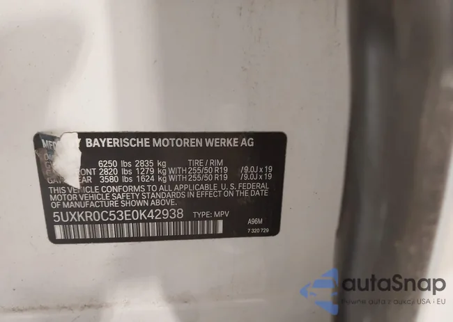 5UXKR0C53E0K42938: 42809668