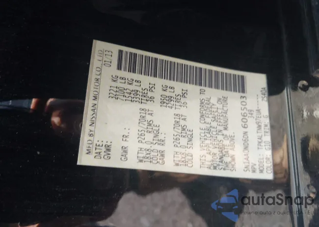 5N1AA0ND6DN606503: 42809756