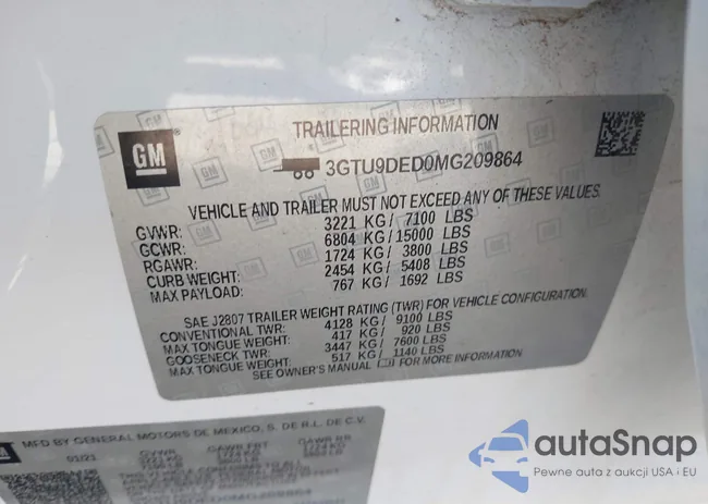 3GTU9DED0MG209864: 42809899