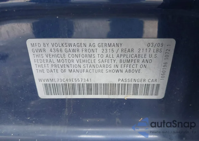 WVWML73C49E557341: 42809938