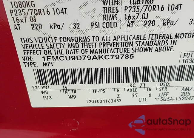 1FMCU9D79AKC79785: 42810923