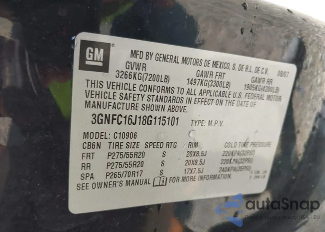 3GNFC16J18G115101: 42811172