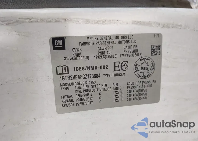 1GCRKPEA2DZ286690: 42811349