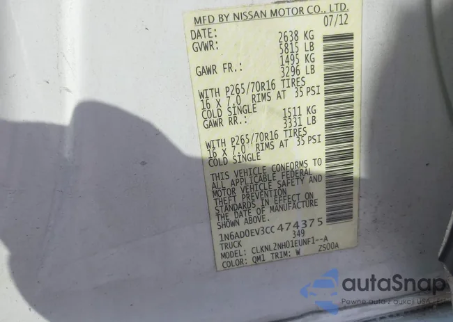 1N6AD0EV3CC474375: 42810767