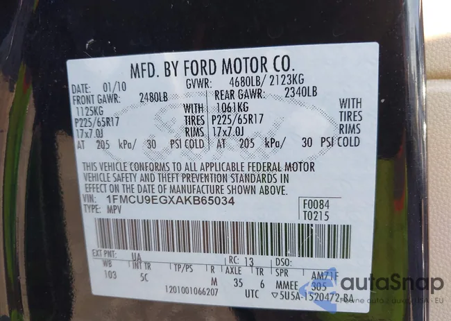 1FMCU9EGXAKB65034: 42810832