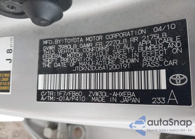 JTDKN3DU6A1200191: 42810892