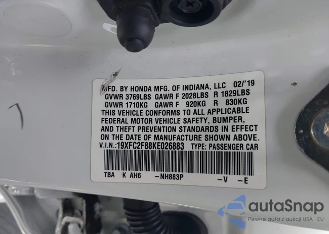 19XFC2F88KE026883: 42810905