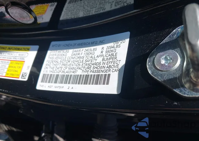 1HGCV2F36LA031457: 42812088