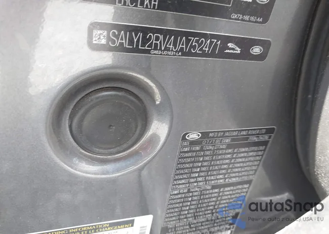 SALYL2RV4JA752471: 42812093