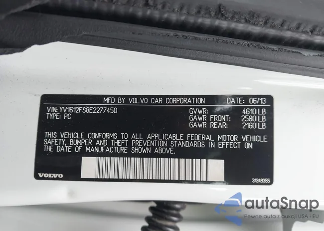 YV1612FS8E2277450: 42812105