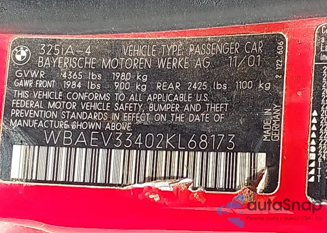 WBAEV33402KL68173: 42812152