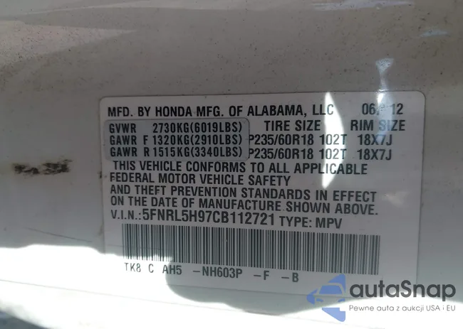 5FNRL5H97CB112721: 42812154