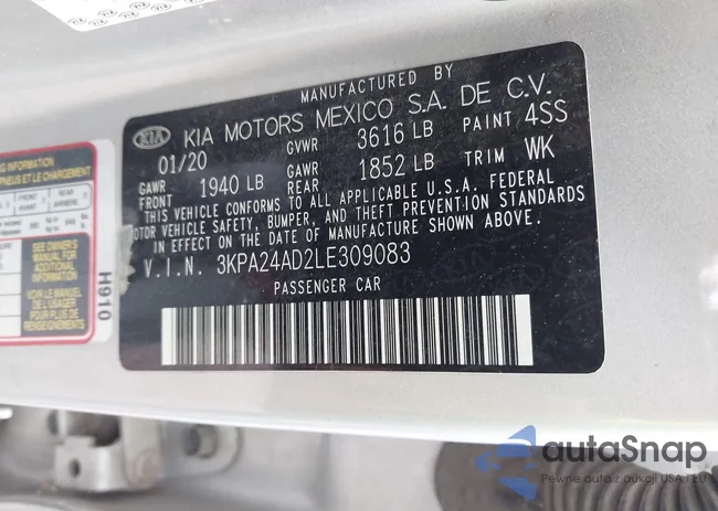 3KPA24AD2LE309083: 42812161