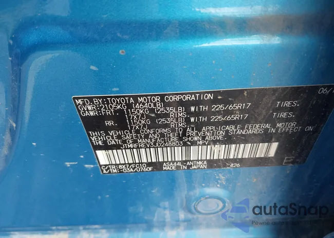 JTMRFREV3JD248803: 42812215