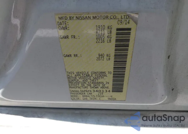 1N4AL3AP6FN340134: 42812301