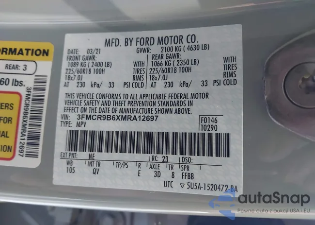 3FMCR9B6XMRA12697: 42812333