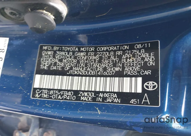 JTDKN3DU0B1416037: 42812344