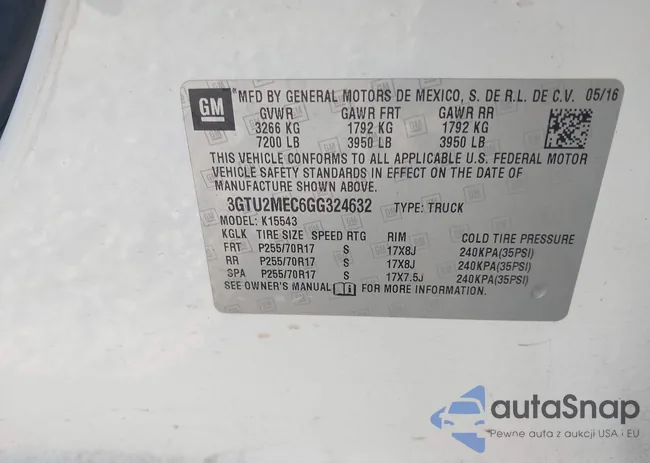 3GTU2MEC6GG324632: 42812457