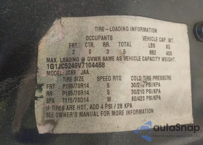 1G1JC52F337109275: 42812462