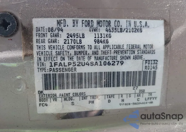 1FALP52U4SA106279: 42812477