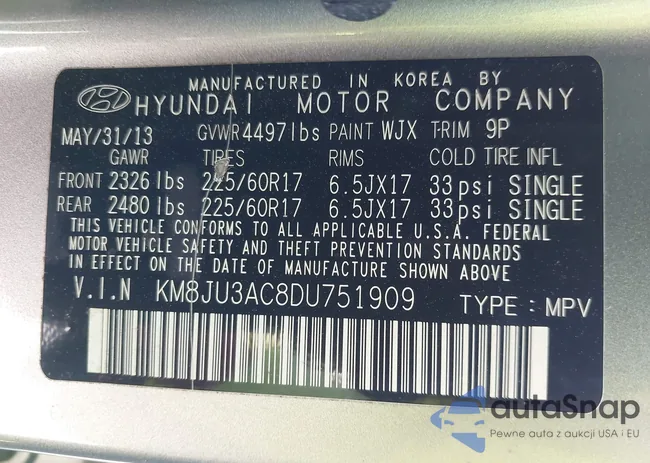 KM8JU3AC8DU751909: 42811532