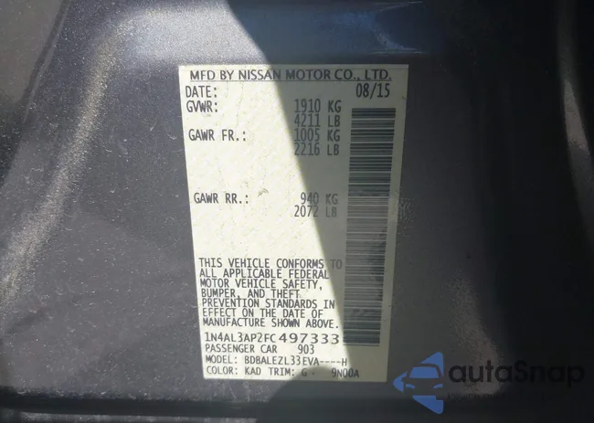 1N4AL3AP2FC497333: 42811609