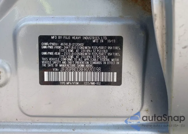 JF2GPBCC8EH220198: 42811857