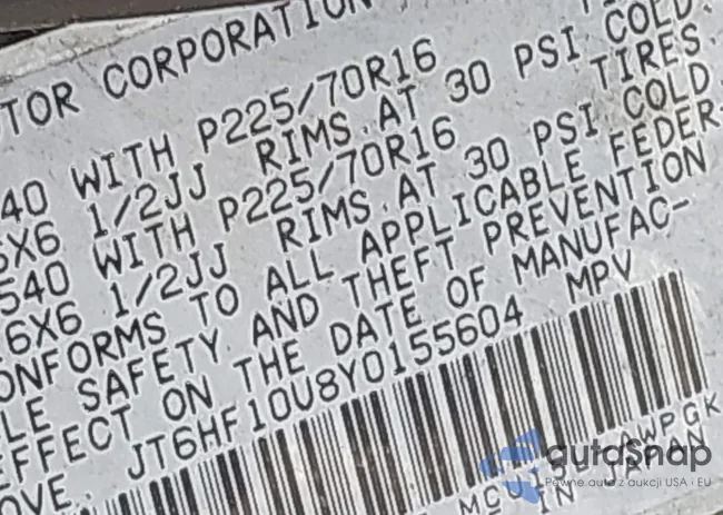 JT6HF10U8Y0155604: 42811870