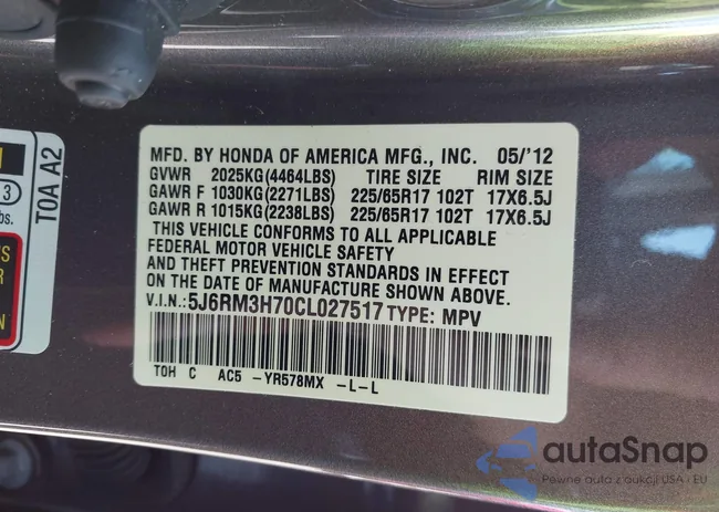 5J6RM3H70CL027517: 42813012