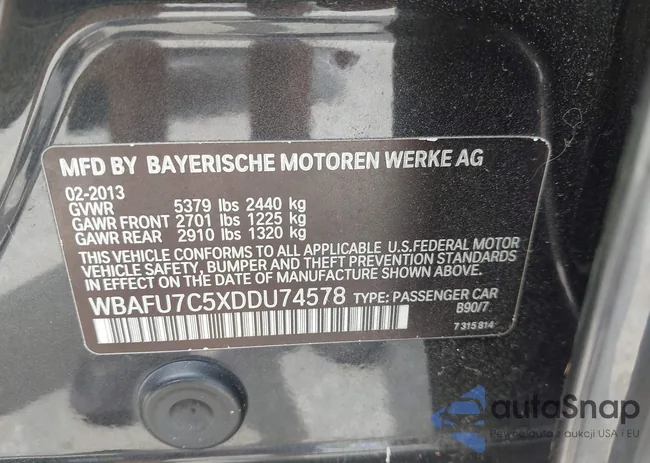 WBAFU7C5XDDU74578: 42813188