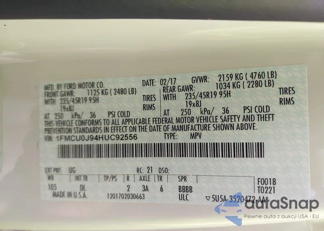 1FMCU0J94HUC92556: 42813312