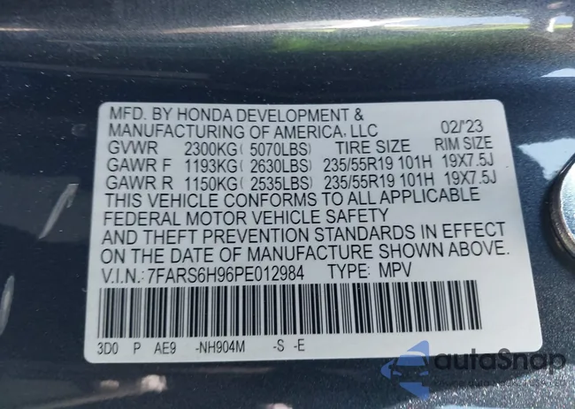 7FARS6H96PE012984: 42812560