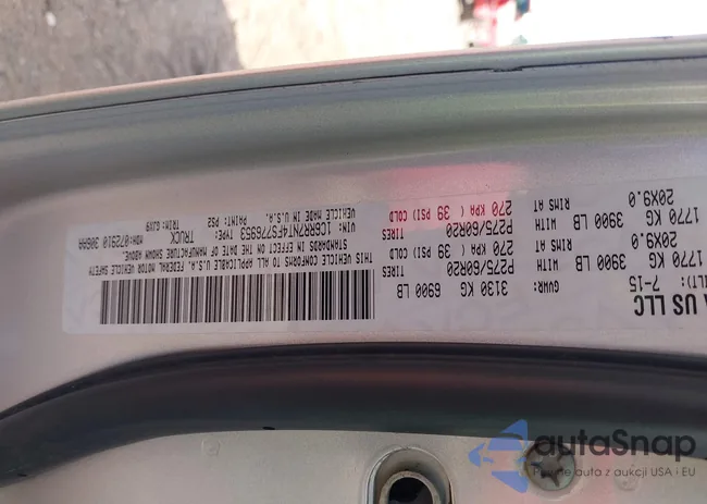 1C6RR7NT4FS776953: 42812584