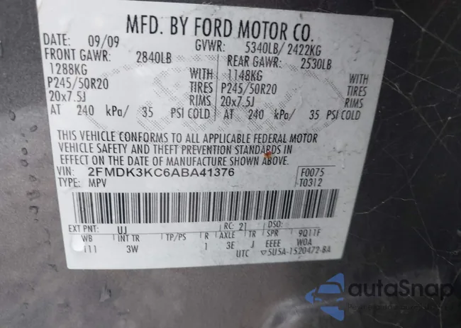 2FMDK3KC6ABA41376: 42812606