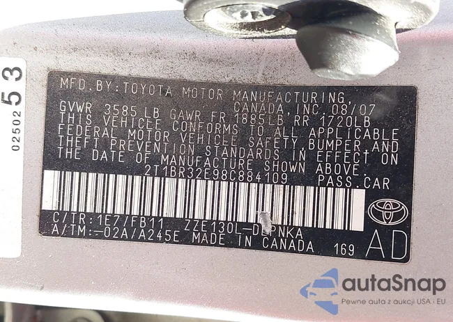 2T1BR32E98C884109: 42812706