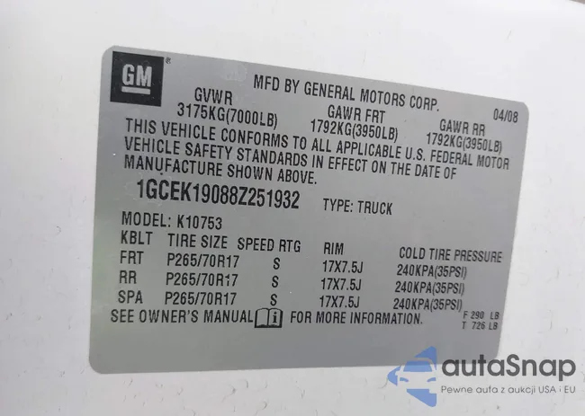 1GCEK19088Z251932: 42813932