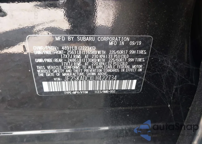 JF2SKADCXLH422734: 42814069