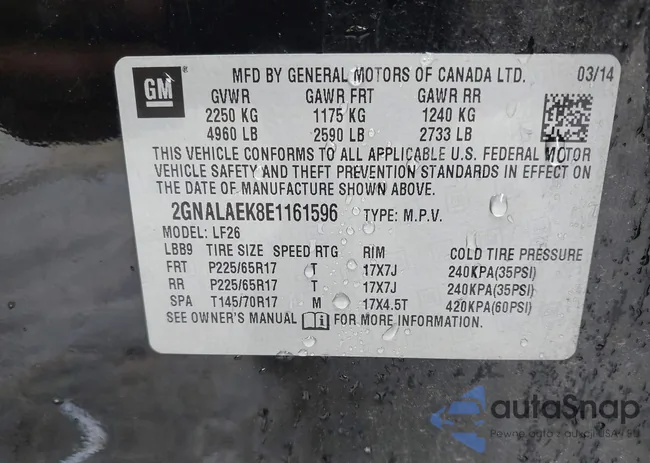 2GNALAEK8E1161596: 42814138