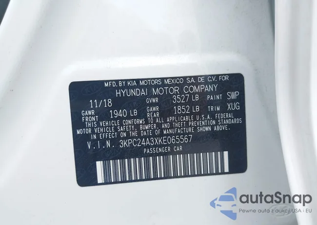 3KPC24A3XKE065567: 42814367