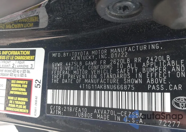 4T1G11AK8NU666875: 42814380