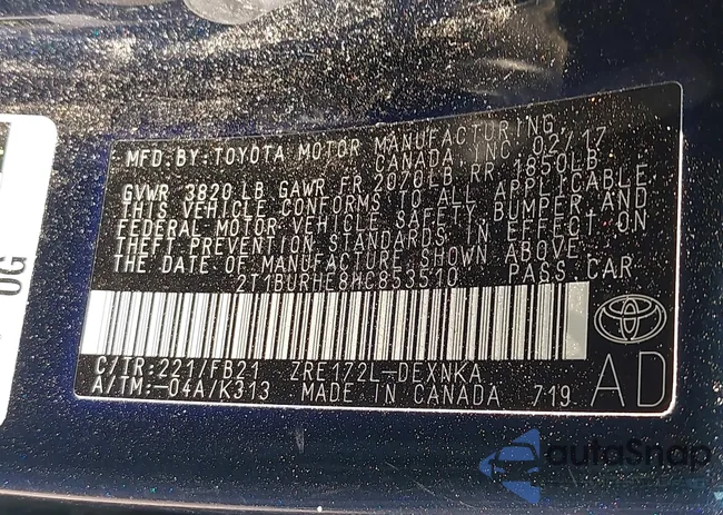 2T1BURHE8HC853510: 42814439