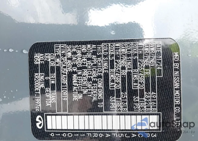 3PCAJ5FA6RF110919: 42813539