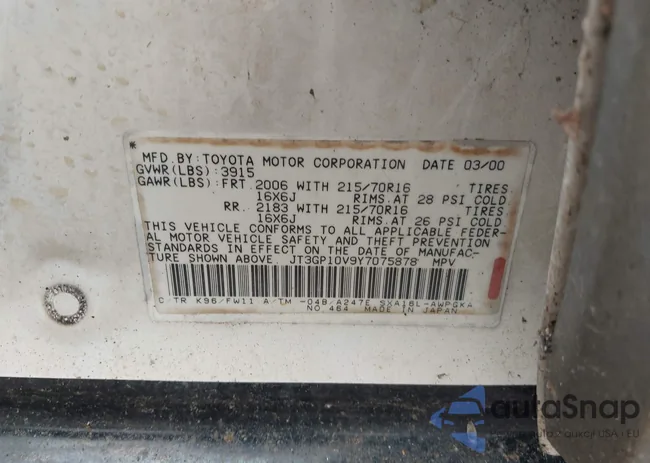 JT3GP10V9Y7075878: 42813557