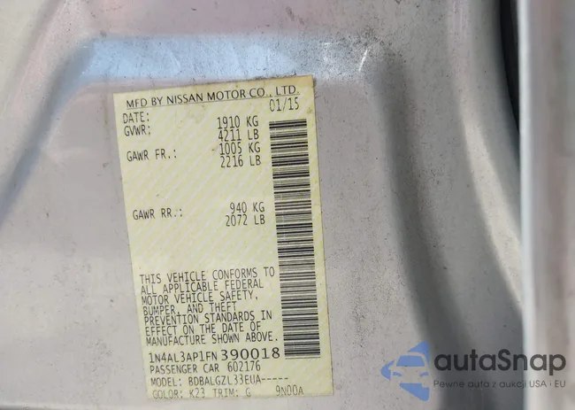 1N4AL3AP1FN390018: 42813566