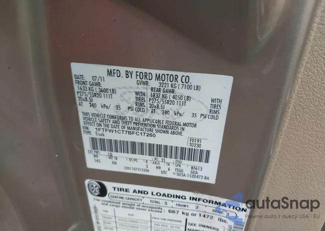 1FTFW1CT7BFC17260: 42813586