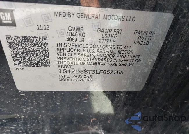 1G1ZD5ST3LF052765: 42813638